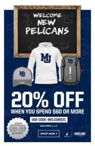 20% OFF for new students at our sideline store